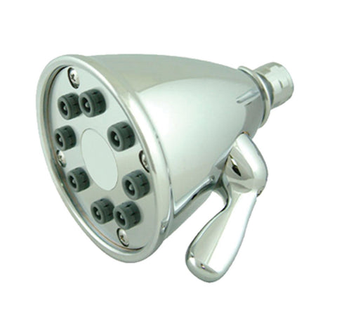 Whitehaus WH139-BN Showerhaus 4 3/4-Inch Round Showerhead with 8 Spray Jets, Solid Brass Construction with Adjustable Ball Joint, Brushed Nickel
