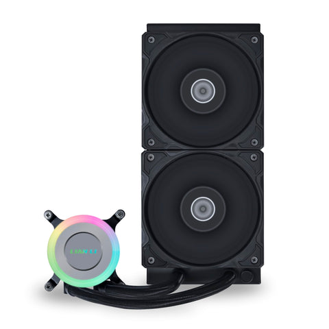 Lian Li GA II LITE 240mm AIO Liquid CPU Cooler | 2 x 120mm Performance FDB Fans, Daisy-Chain, Low Noise, All-in-One Water Cooling for Intel LGA1851/1700,AMD AM5/AM4 (GA2L24PB)