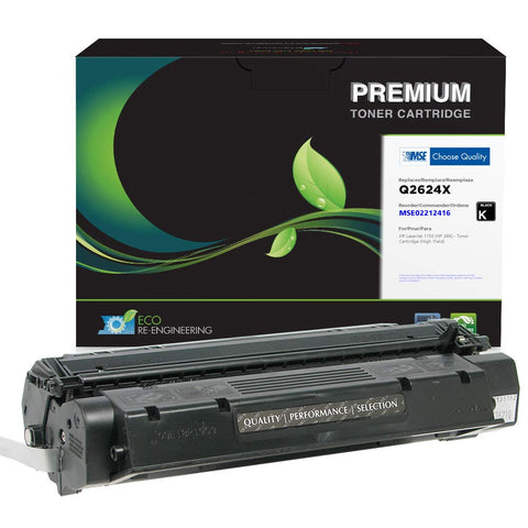 MSE Brand Remanufactured Toner Cartridge Replacement for HP Q2624X (HP 24X) | Black | High Yield