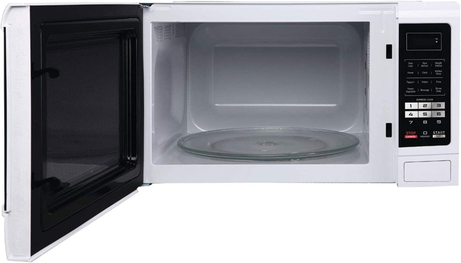 Magic Chef MCM1611W 1100 Watt 1.6 Cubic Feet Microwave with Digital Touch Controls and Display, White