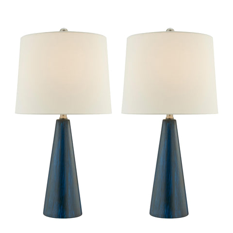 Lite Source Pillan 24 1/4" Blue Ceramic Table Lamps Set of 2