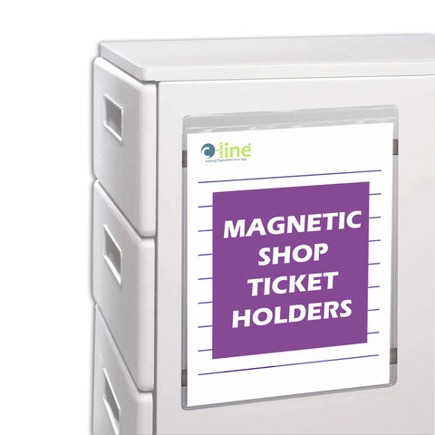 C-Line Magnetic Clear Vinyl Shop Ticket Holders, 9 x 12 Inches, 15 per Box (83912)