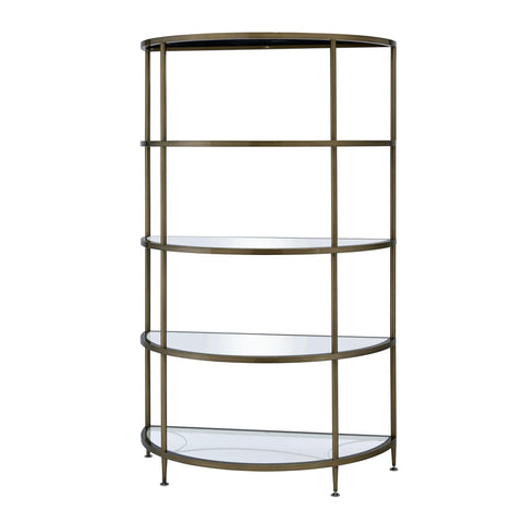 Aditya Rack Mirrored  and Antique Brass