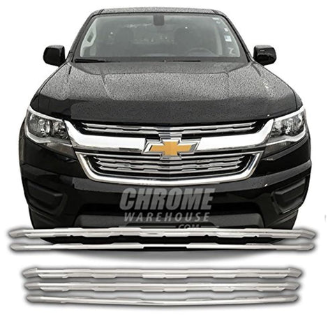 Fits 15-16 Chevy Colorado LT, WT - Chrome Grille Overlay
