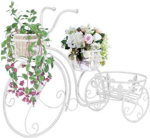 vidaXL Plant Stand Bicycle Shape Vintage Style Metal