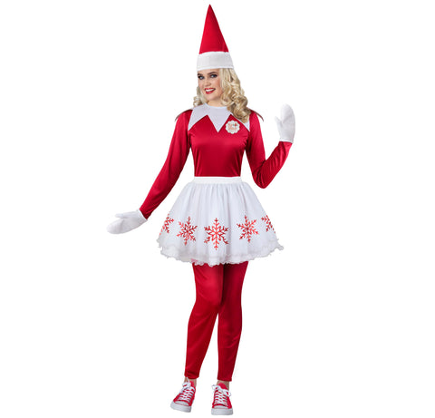 Womens Elf on The Shelf Costume X-Small Red