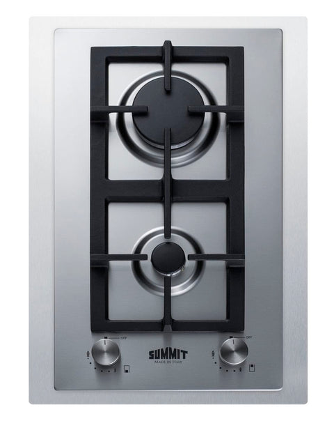 15 inches Wide 2-Burner Gas Cooktop In Stainless Steel