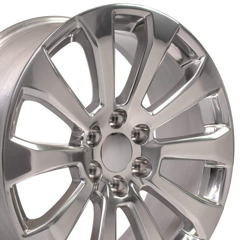 OE Wheels CV95 22 Inch Rim Fits Suburban 1500 High Country Style 6x139.7 22x9 Polished - Hollander 5922 (1)
