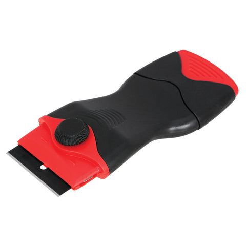 Performance Tool W5750 Glass Scraper with Safety Cap and Razor Blade - Ideal for Removing Labels and Paint Overspray from Glass