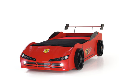 Woody Red Twin Car Bed