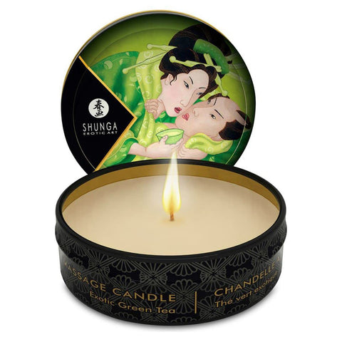 Shunga Erotic Massage Candle, Green Tea, 1 Ounce