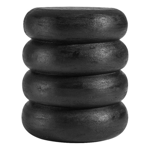 Modway Ellery Curved Stacked Side Table in Wirebrush Black