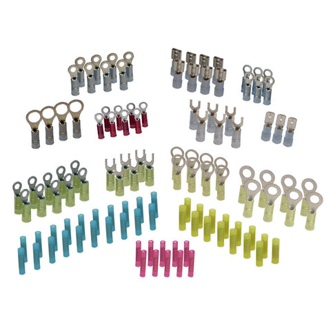 Ancor 220003 Marine Grade Electrical Premium Nylon Insulated Double Crimp Funnel Entry Connector Kit (18 to 10-Gauge, 120-Pack)