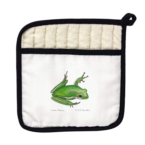 Betsy Drake PT040 Green Treefrog Pot Holder