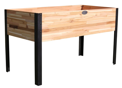 northbeam Winston Red Cedar Raised Garden Planter with Legs, 48.5”Lx24.5”W, Elevated Red Cedar Wood Planter for Vegetables, Flowers – Large Above Ground, Outdoor Gardening Planter