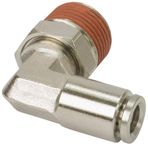 1/4" Npt(M) To 1/4" Airline 90° Swivel Elbow Fitting (2 Pcs) Dot Approved