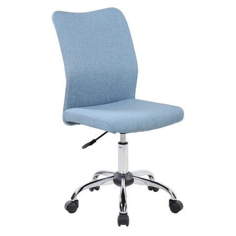 Techni Mobili Modern Armless Task Chair. Color: Blue Jean