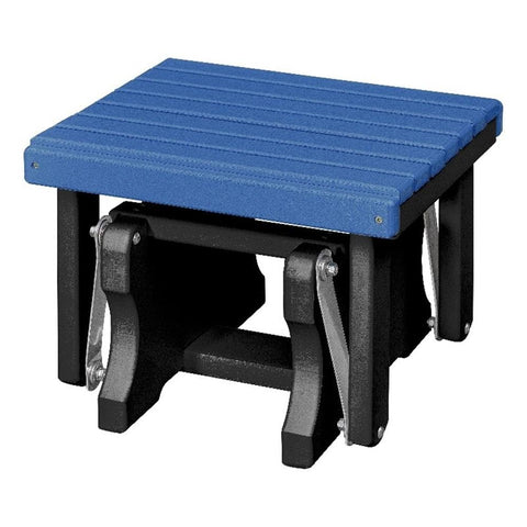 American Furniture Classics Gliding Ottoman in Blue/Black Made in the USA