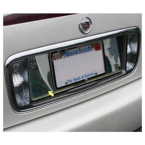 QAA is Compatible with 2000-2005 Cadillac DeVille 1 Piece Stainless License Plate Bezel LP40245