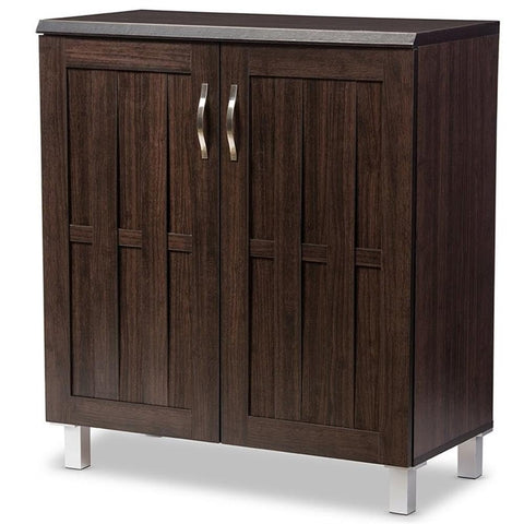 Wholesale Interiors Baxton Studio Excel Sideboard Storage Cabinet, Dark Brown (SR 890005-Wenge)
