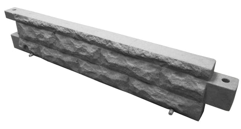 Garden Wizard 4 Foot Stone Landscape Border Wall - Dark Granite