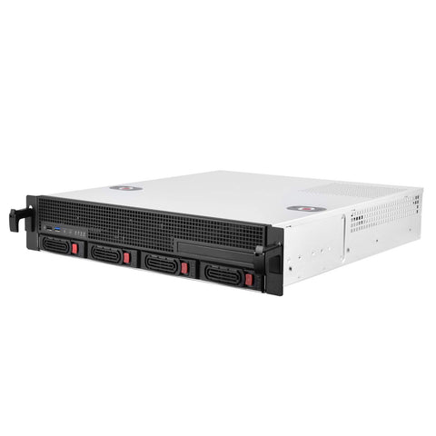 Silverstone Technology RM21-304 2U Micro-ATX Rackmount Server Chassis with Four 3.5" hot-swap Bays, SST-RM21-304