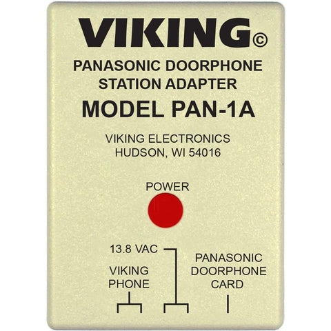 Viking Doorphone Adapter for Panasonic KX-T30865/KX-T7775, Model VK-PAN-1A, Minimalist Style, 2-Channel Wired Audio Interface
