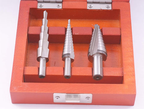 HHIP 5000-0889 3 Piece High Speed Steel Step Drill Set