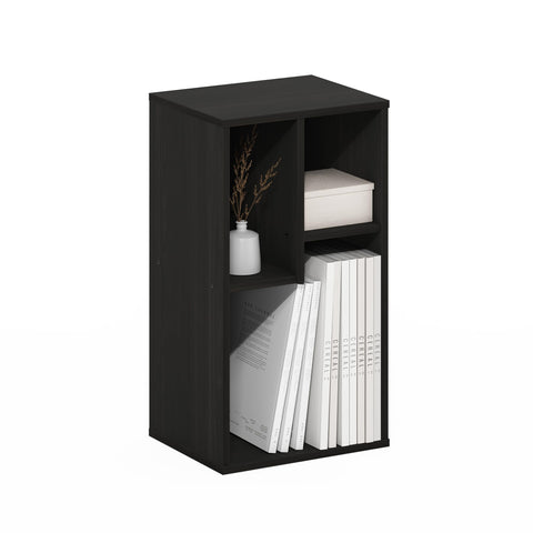 Furinno DALY Book Shelf, 3-Cube Bookshelf, Cube Storage Organizer Bookcase with Irregular Compartments, 9.4 x 11.7 x 21.3, for Living Room, Bedroom, Home Office, Espresso