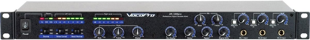 VocoPro DA-1000 Pro Professional 3 Mic Digital Echo Mixer