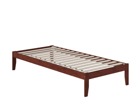 AFI Colorado Twin XL Size Platform Bed with Charging Station in Walnut