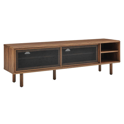 Modway Kurtis Modern MDF and Particleboard TV Stand for TVs up to 65" in Walnut