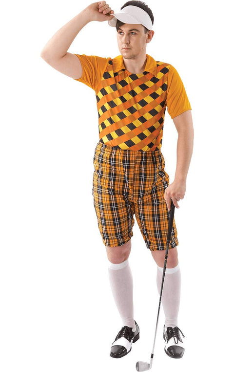 Orion Costumes Male Golfer Costume - Orange & Black - Standard