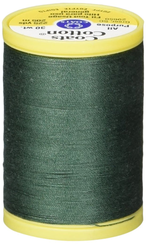 Coats Thread & Zippers S970-6770 General Purpose Cotton Thread, 225-Yard, Forest Green