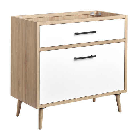 Modway EEI-6268-OAK-WHI Maverick 36" Bathroom Vanity Cabinet - Sink Basin Not Included, Oak White