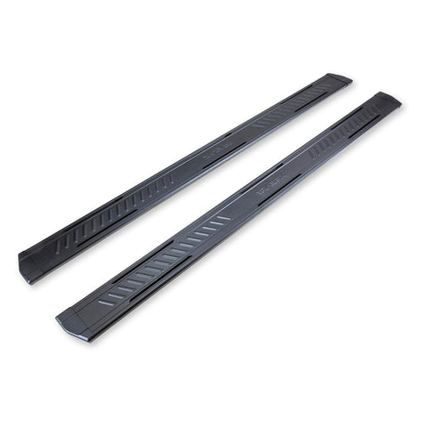 TrailFX Running Boards Fits 2005-2024 Nissan Frontier Crew Cab Powder Coated Titanium Black Aluminum 6.5 Inch Wide Step Area Rocker Panel Mount Set of 2 Nerf Bars TrailFX AL6014B A6 Series
