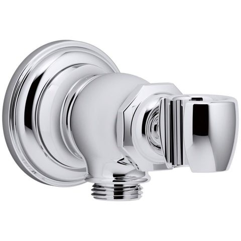 Kohler K-72797-CP Artifacts Wall-Mount Handshower Holder and Supply Elbow, Polished Chrome