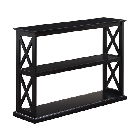 Convenience Concepts Coventry Console Table 42" - Farmhouse Narrow Sofa Display Accent with Storage Shelves for Traditional, Modern Living Room, Entryway, Hallway, & Bedroom, Black