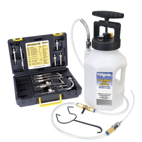 Mityvac MV6410A Pneumatic ATF Refill Dispenser System for Filling or Topping Transmission Fluids, 1.2 Gallon Reservoir, Manual Pump, Flow Control Valve, Pressure Gauge and Relief Valve, Storage Case