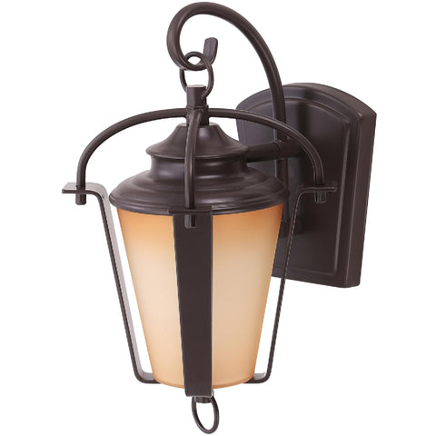Sunlite 49025 LED 6” Outdoor Lantern Wall Mounted Light Fixture, 12 Watts (40W=), 400 Lumens, 3000K Warm White, 120 Volts, ETL Listed, Copper Bronze Finish, for Residential & Commercial Use