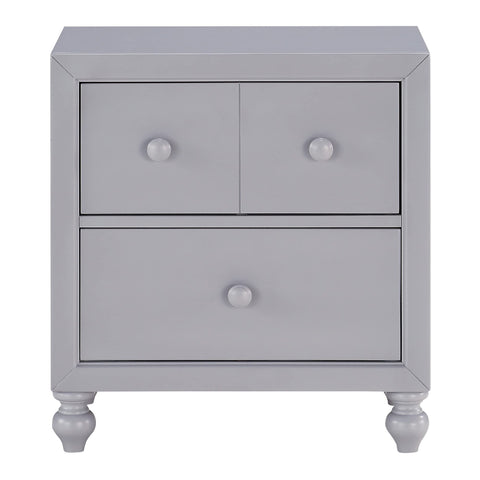 Kalette 2-Drawer Gray Nightstand (25.5 in. H x 23.5 in. W x 16.0 in. D)