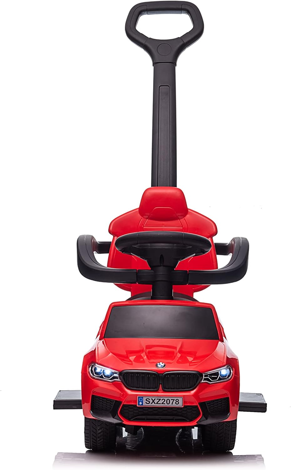 Best Ride On Cars BMW 4 in 1 Battery Powered Push Car, Red