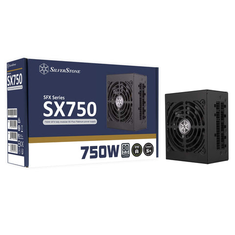 Silverstone Technology SX750 V1.1 Platinum, 750W SFX Fully Modular 80 Plus Platinum Power Supply, SX750-PT-X