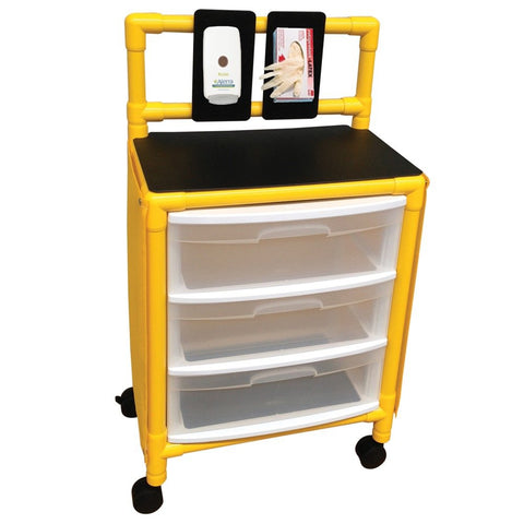 MJM International Y3U3D-ISO Isolation Cart Yellow Side Panels
