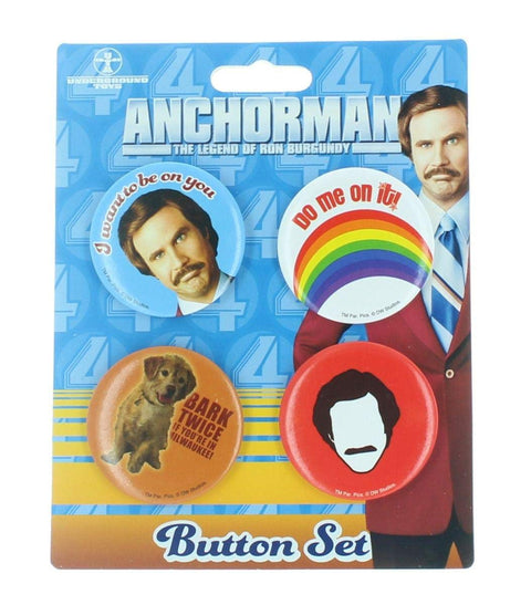 Anchorman Silhouette Badge Set (Pack of 4)