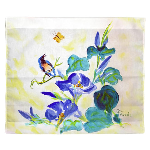 Betsy Drake TP1479 Blue Morning Glories Outdoor Wall Hanging - 24 x 30 in.