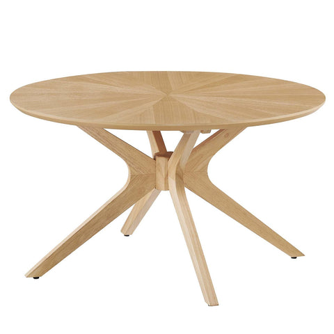 Modway EEI-6557-OAK Crossroads Round Wood Coffee Table, Oak