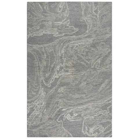 Alora Decor Peace 7'9" x 9'9" Abstract Gray/Gray Hand-Tufted Area Rug