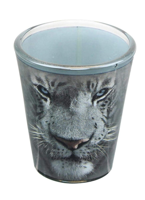 JUST FUNKY White Tiger Face 2oz Shot Glass