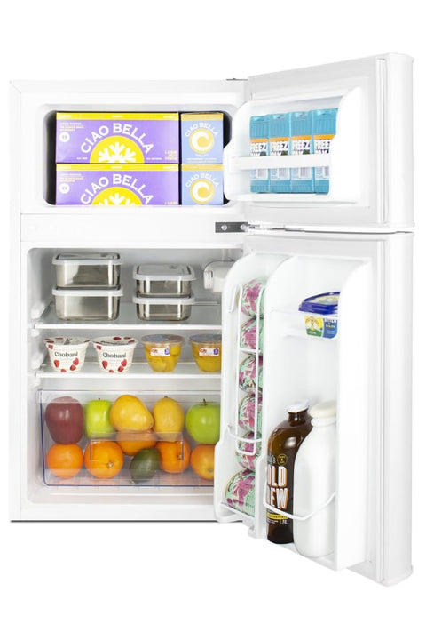 Summit 19" Refrigerator - Freezer, Undercounter Fridge, 3.2 cu.ft. Capacity, ENERGY STAR, ADA Compliant, White- CP34WADA